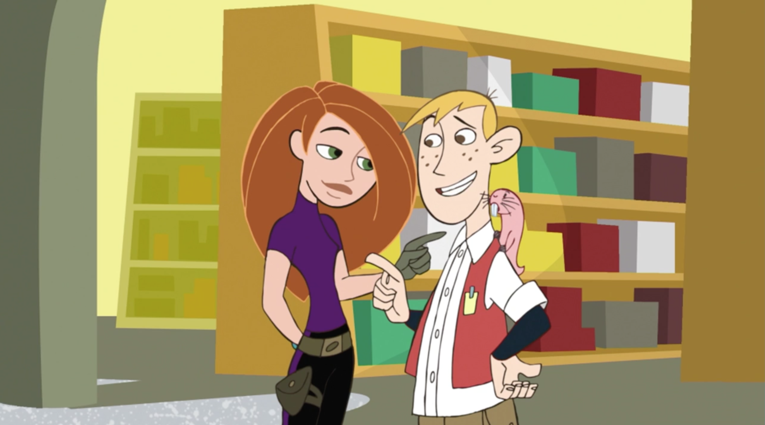 Kim Possible Cartoon Kim And Ron Kiss Wallpapers