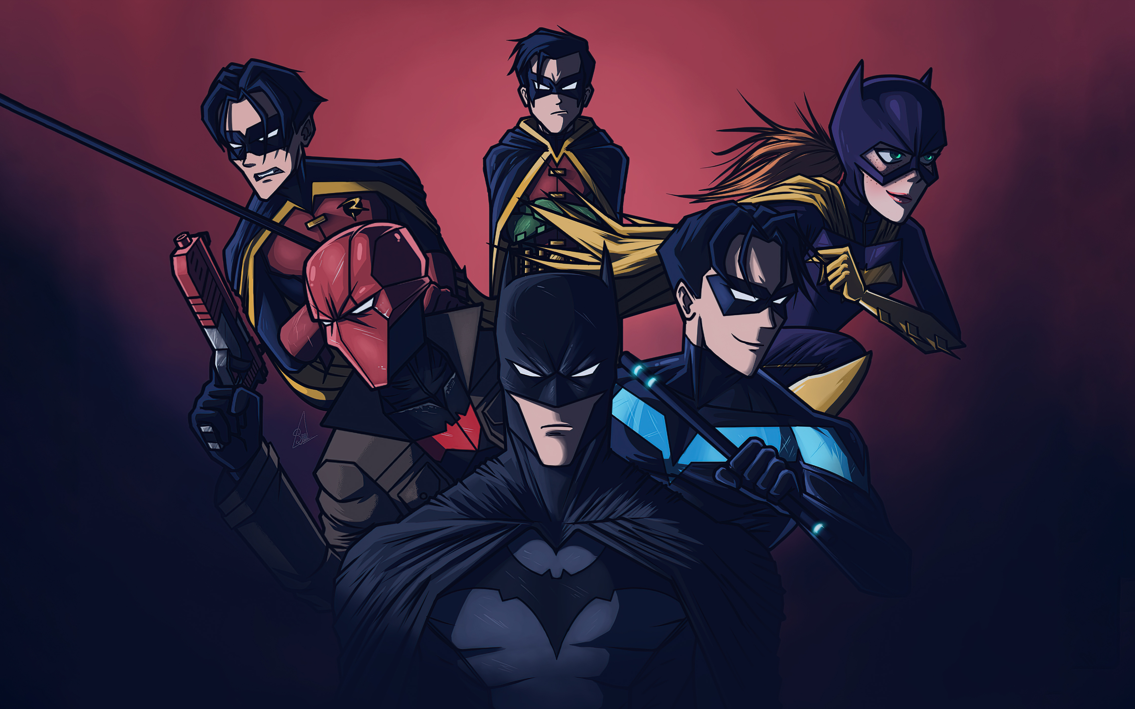 Nightwing 5K Minimal Wallpapers