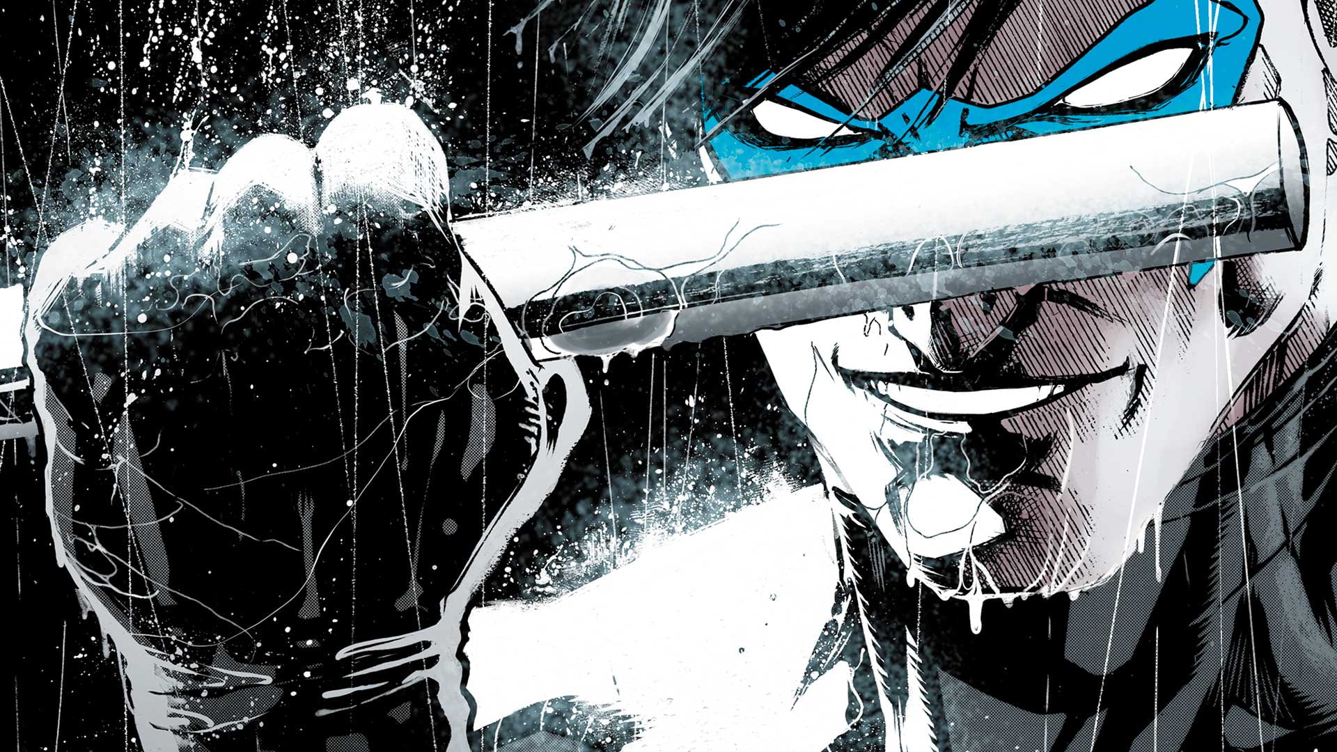 Nightwing Fighting Art Wallpapers