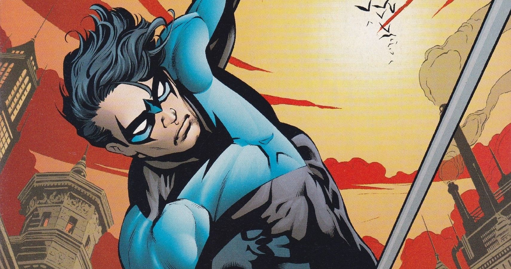 Nightwing Fighting Art Wallpapers