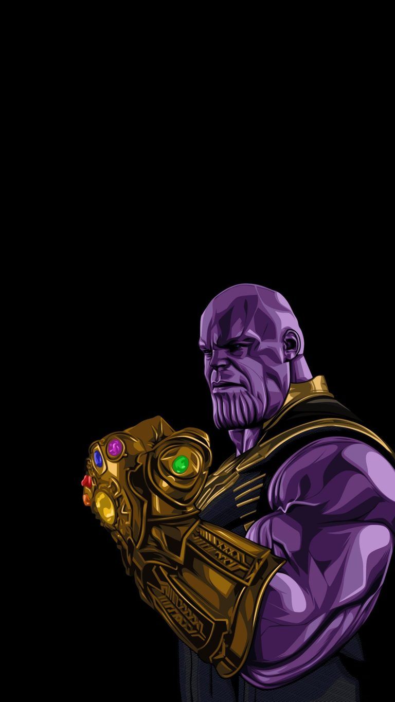 Thanos Face Minimal 4K Wallpapers