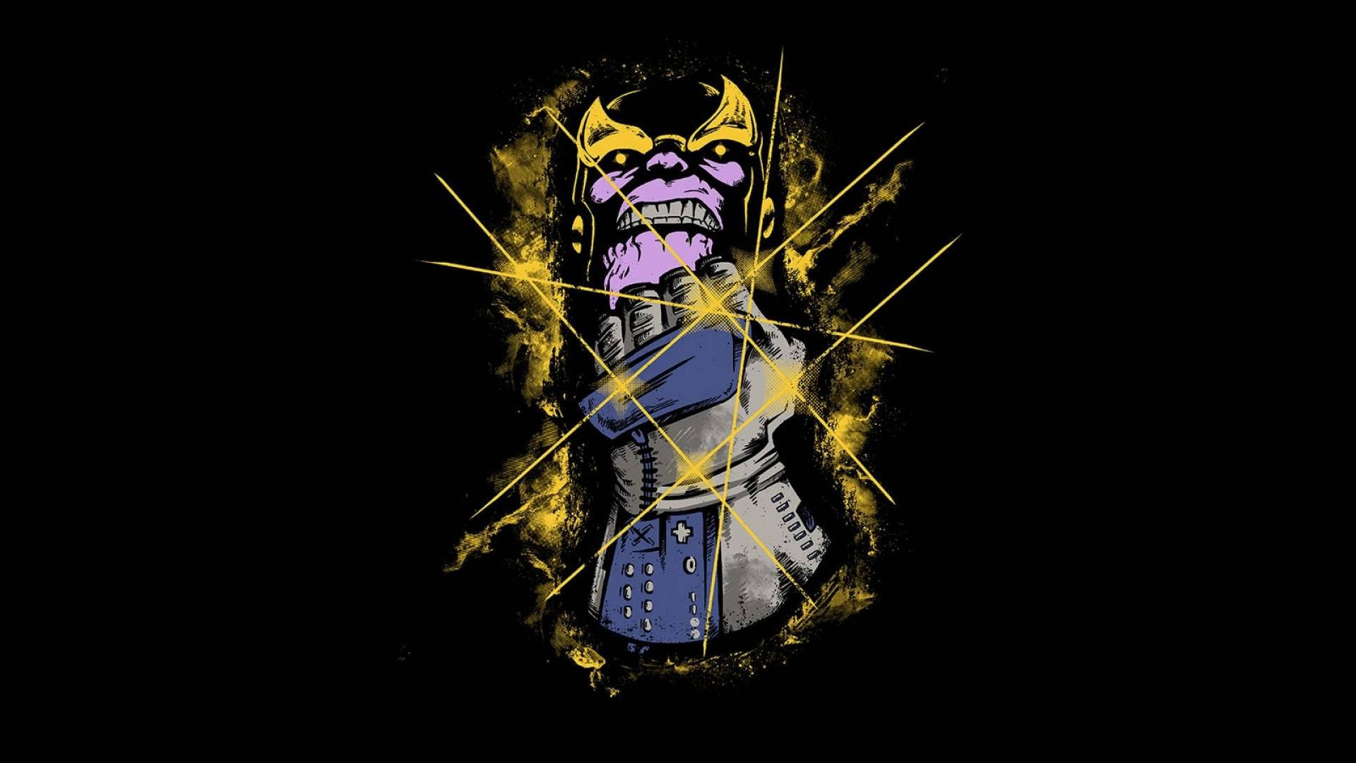 Thanos Face Minimal 4K Wallpapers