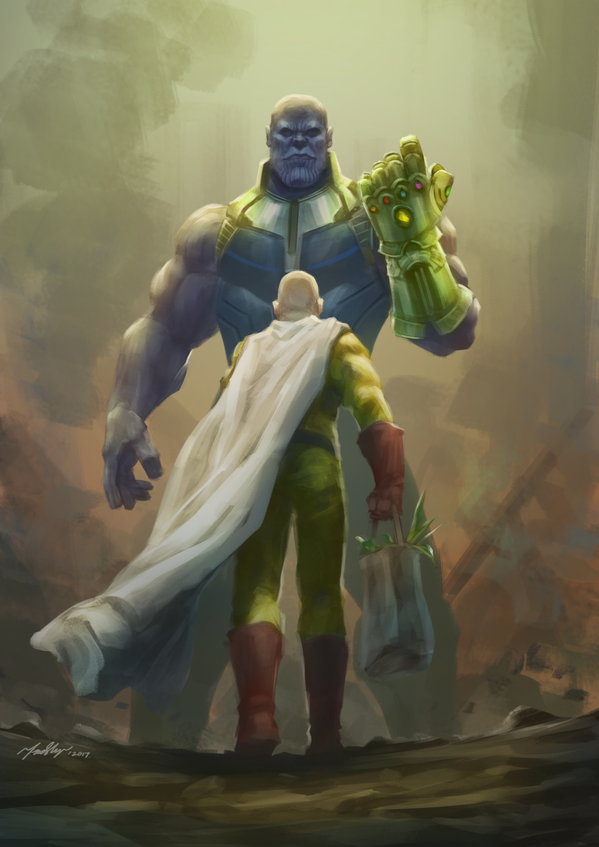 Thanos Vs Mcu Superheroes Wallpapers