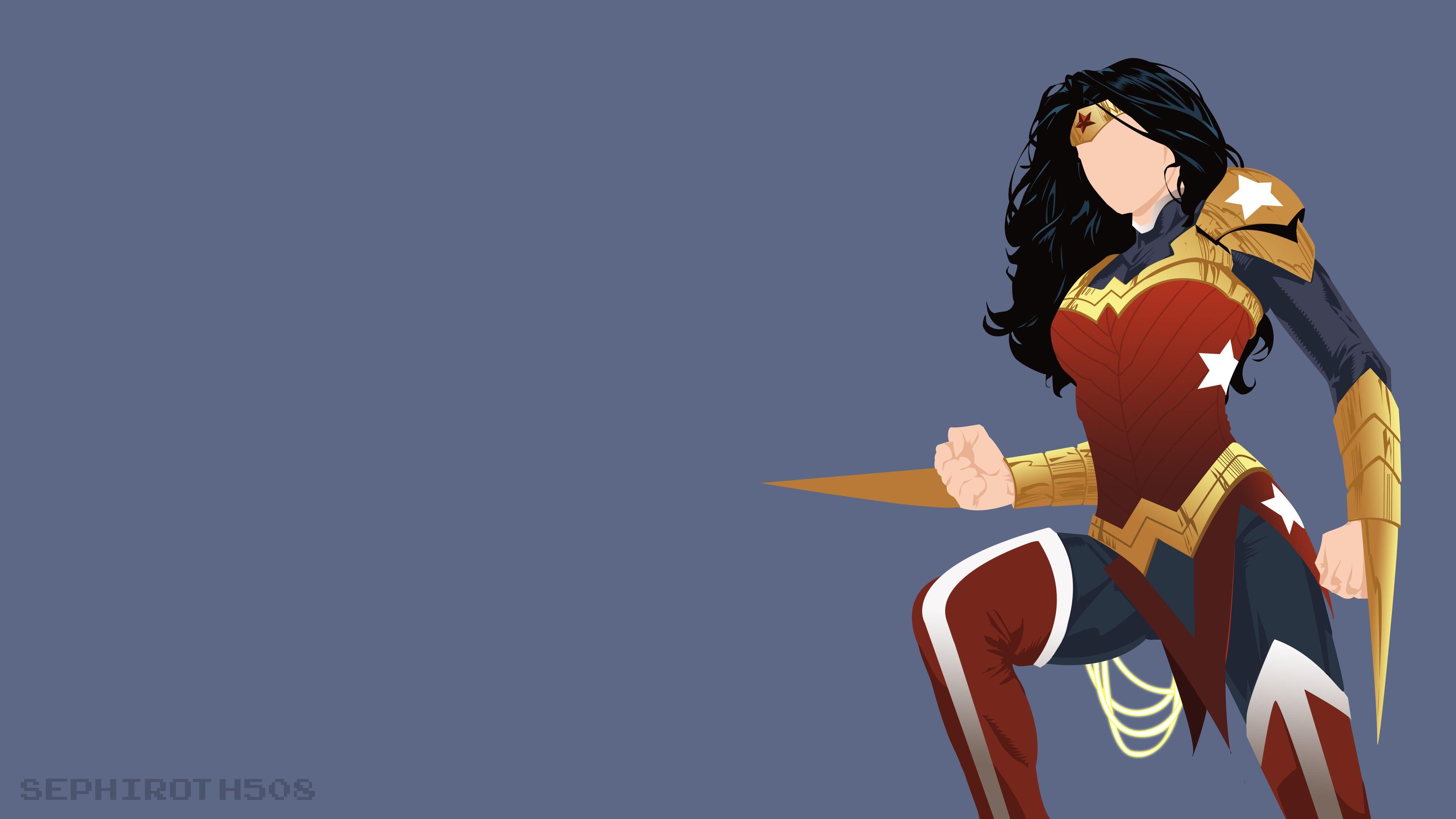 Wonder Woman 5K Minimalist Wallpapers