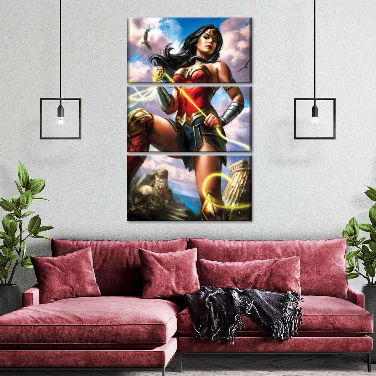 Wonder Woman Lightning Swing Art Wallpapers