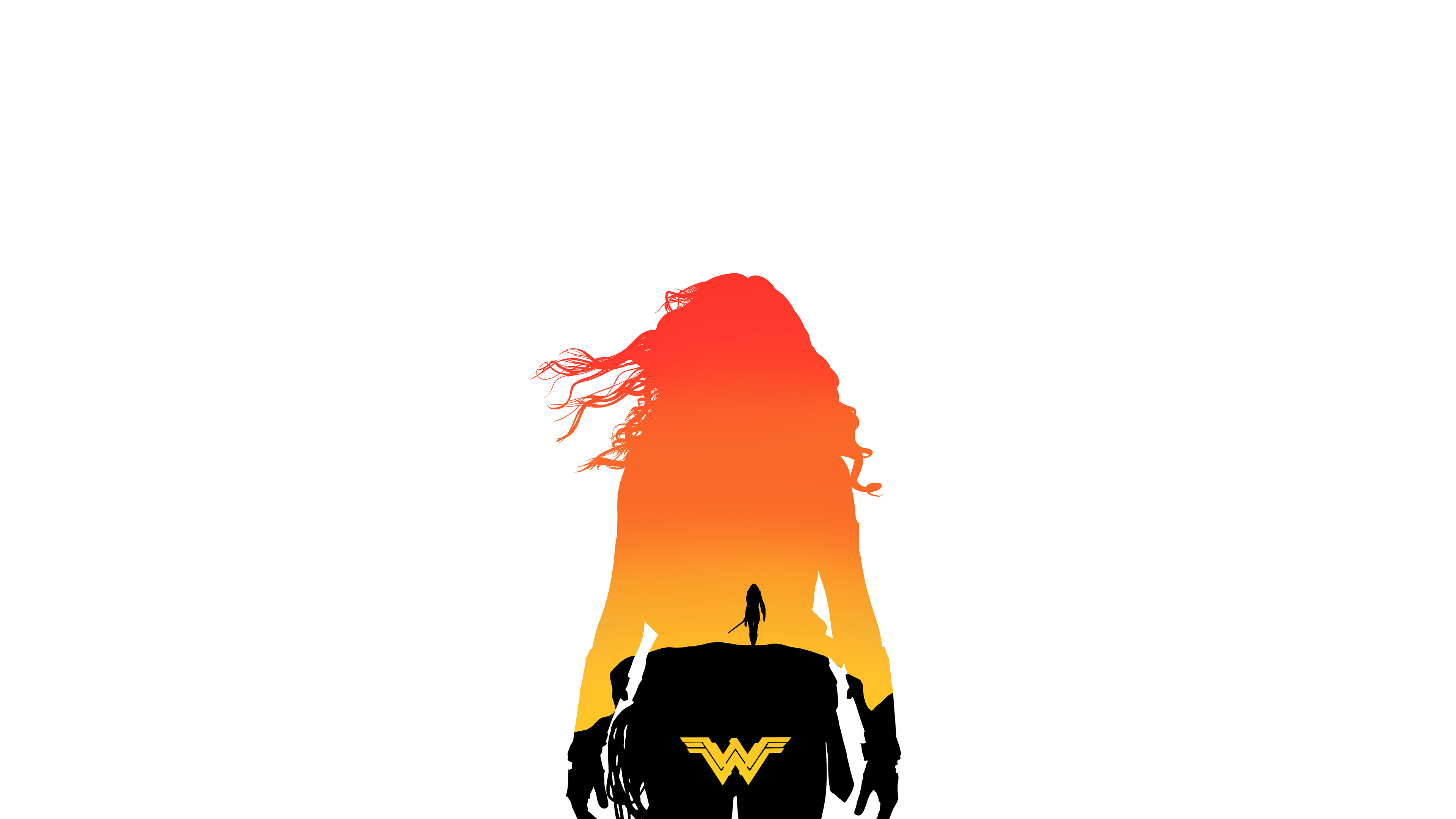 Wonder Woman Minimalist 4K Art Wallpapers