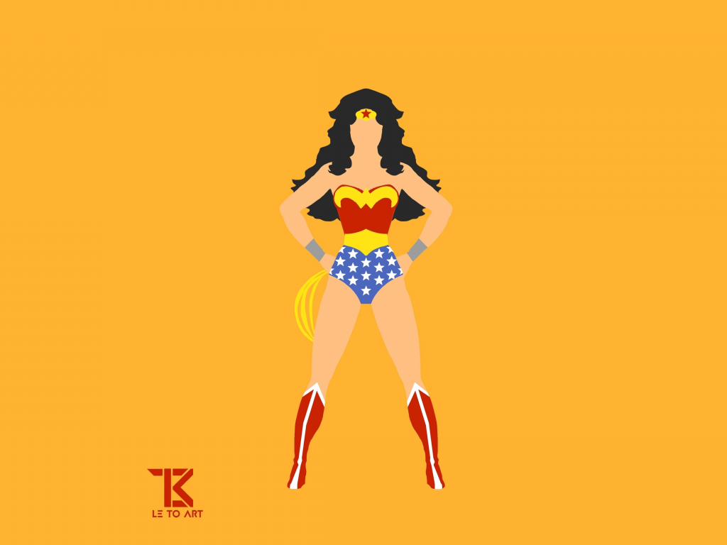 Wonder Woman Minimalist 4K Art Wallpapers