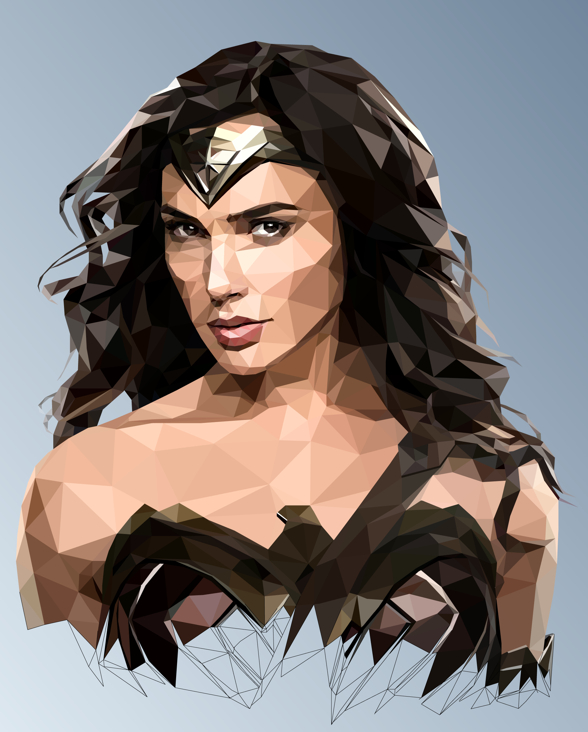 Wonder Woman Poly Art Wallpapers