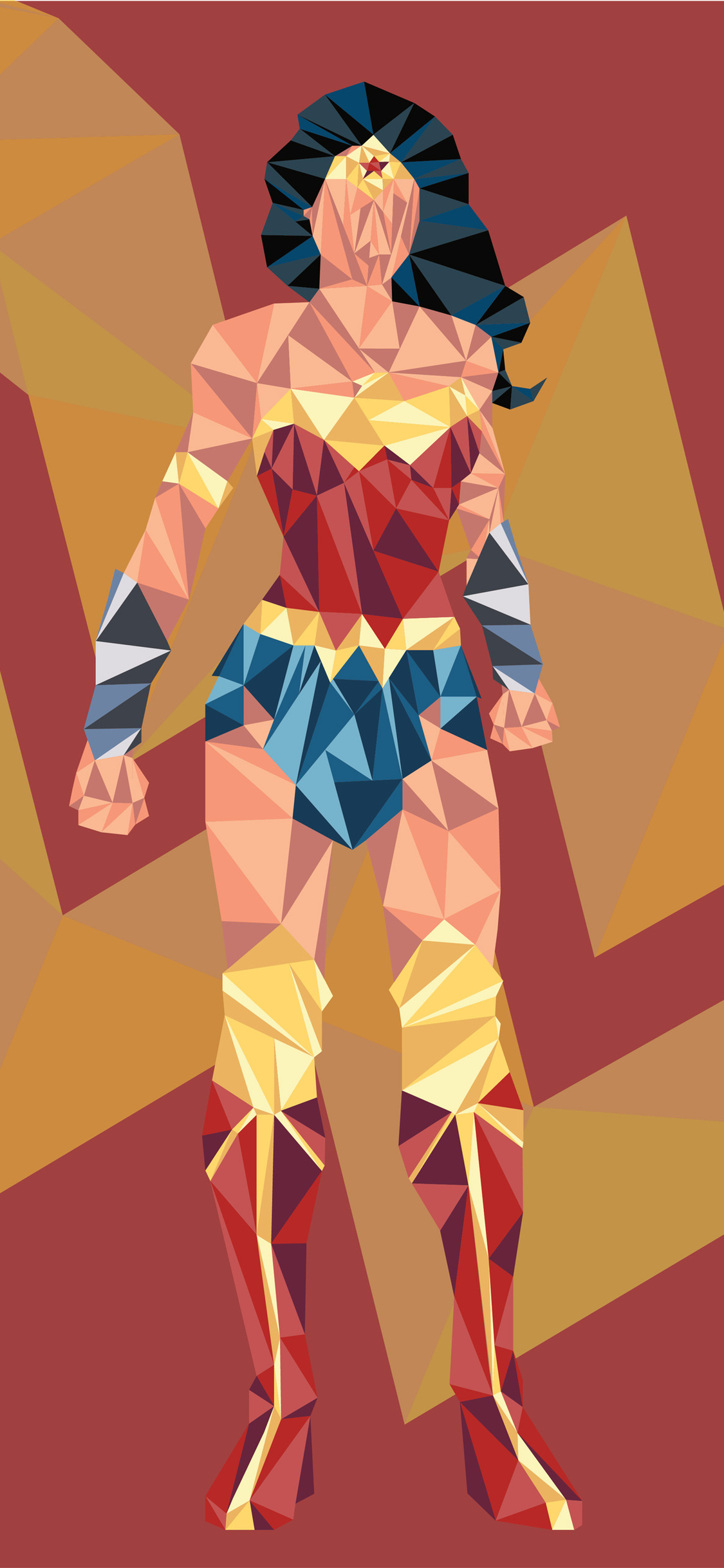 Wonder Woman Poly Art Wallpapers