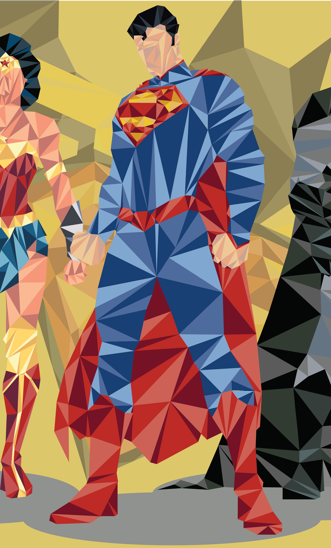 Wonder Woman Poly Art Wallpapers