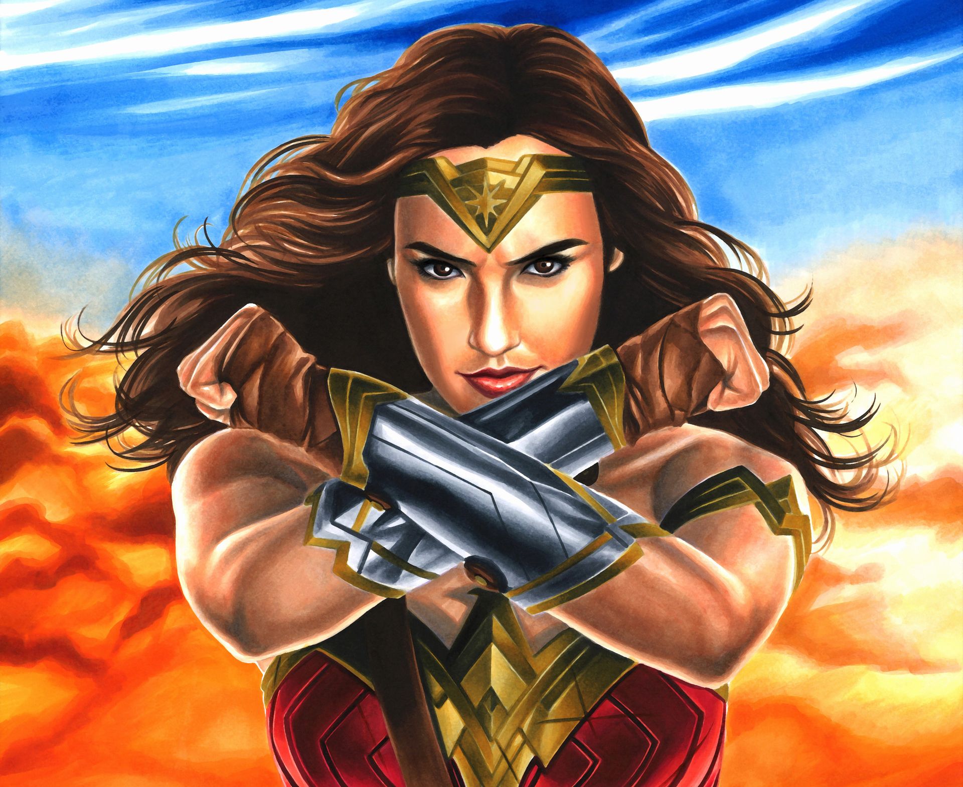 Wonder Woman Poly Art Wallpapers