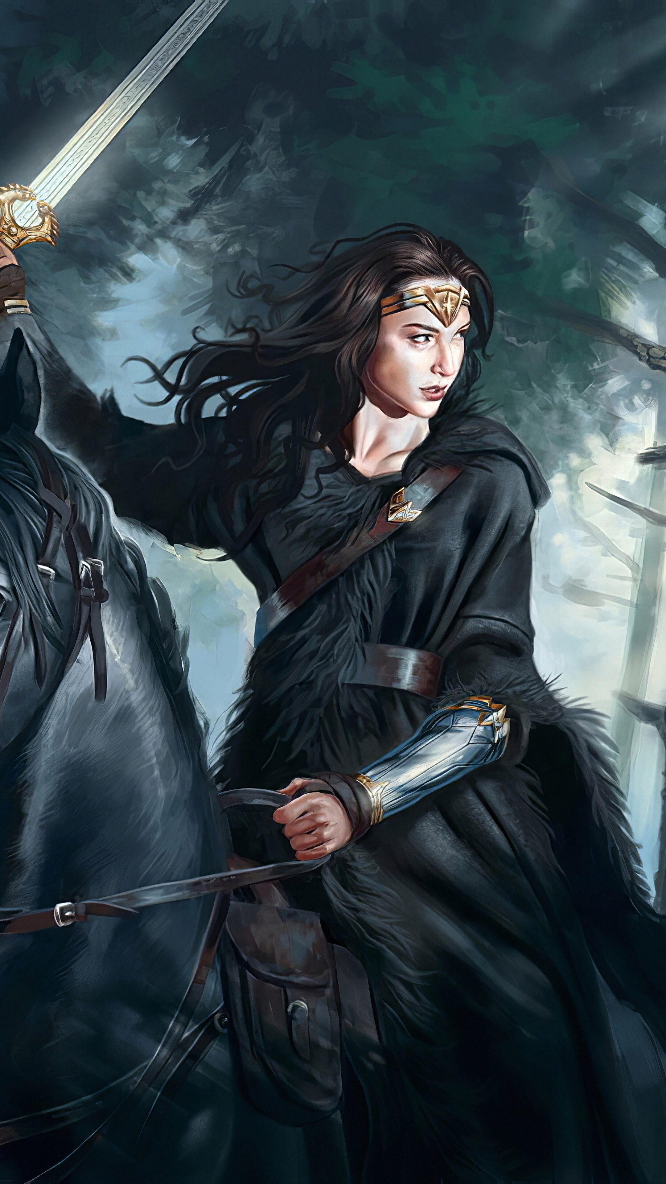 Wonder Woman Riding Horse Wallpapers