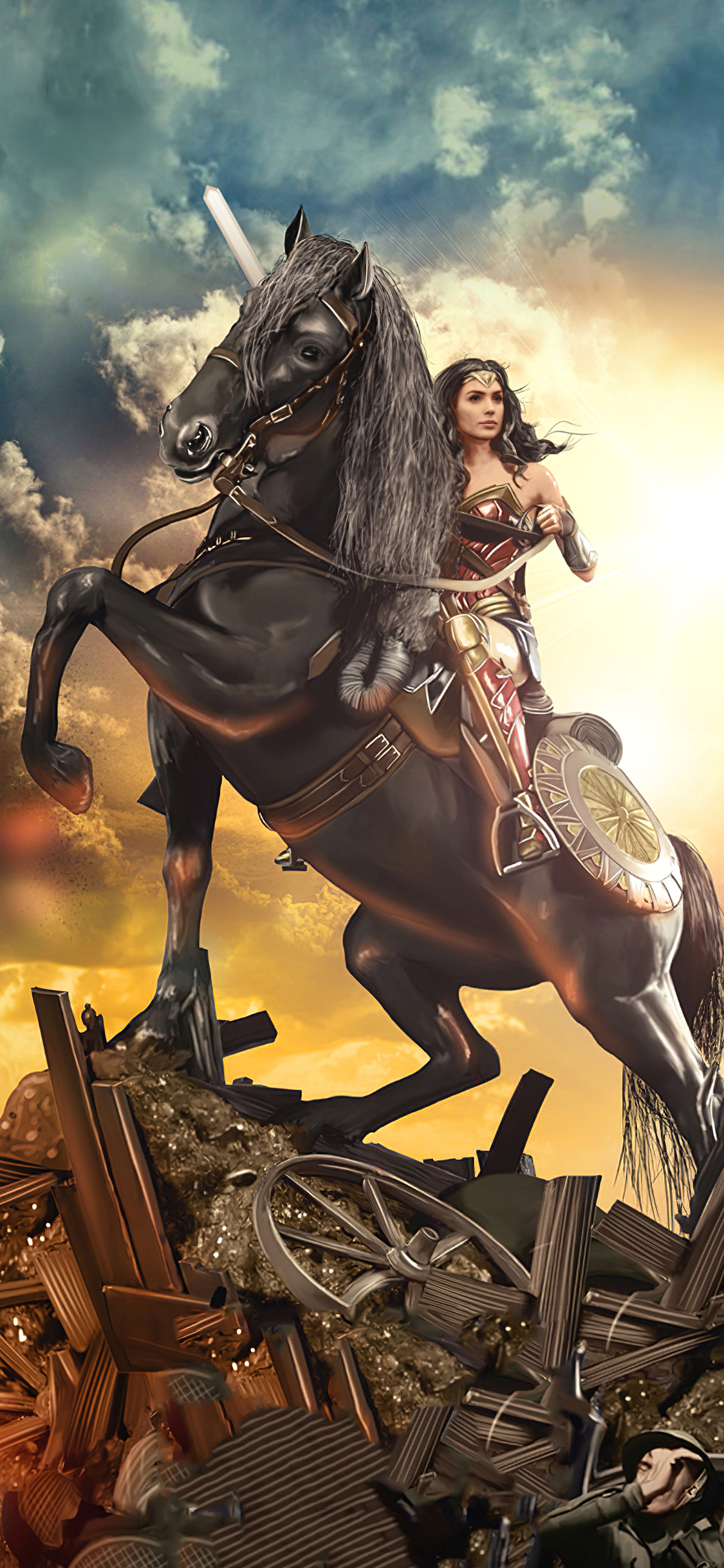 Wonder Woman Riding Horse Wallpapers