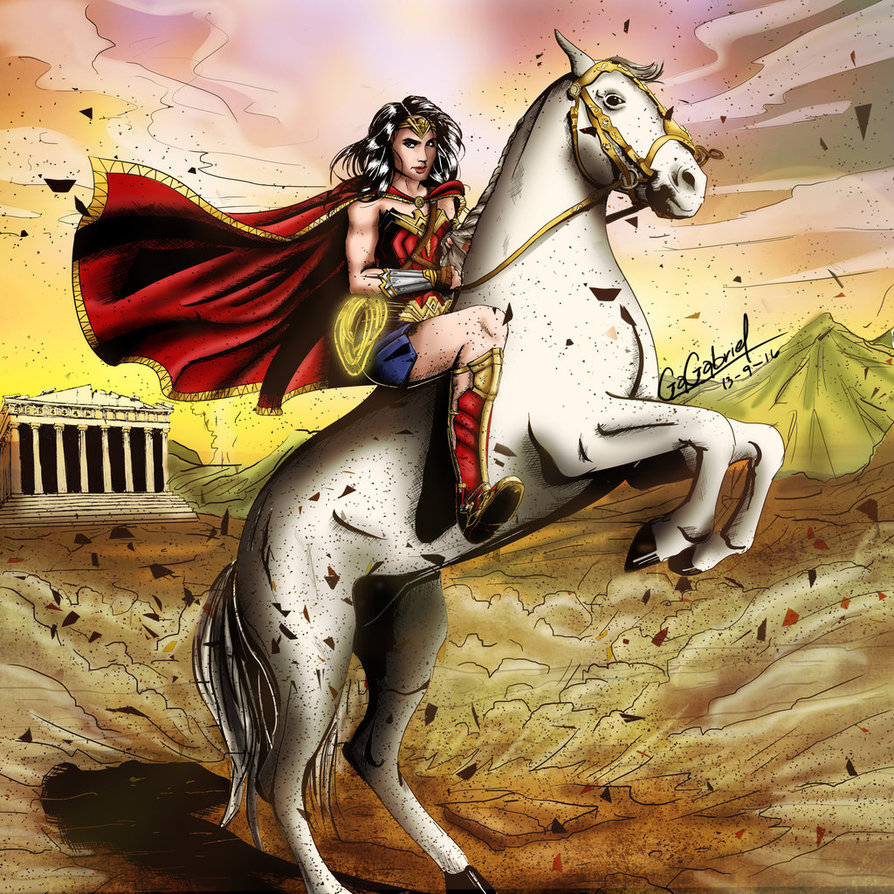 Wonder Woman Riding Horse Wallpapers