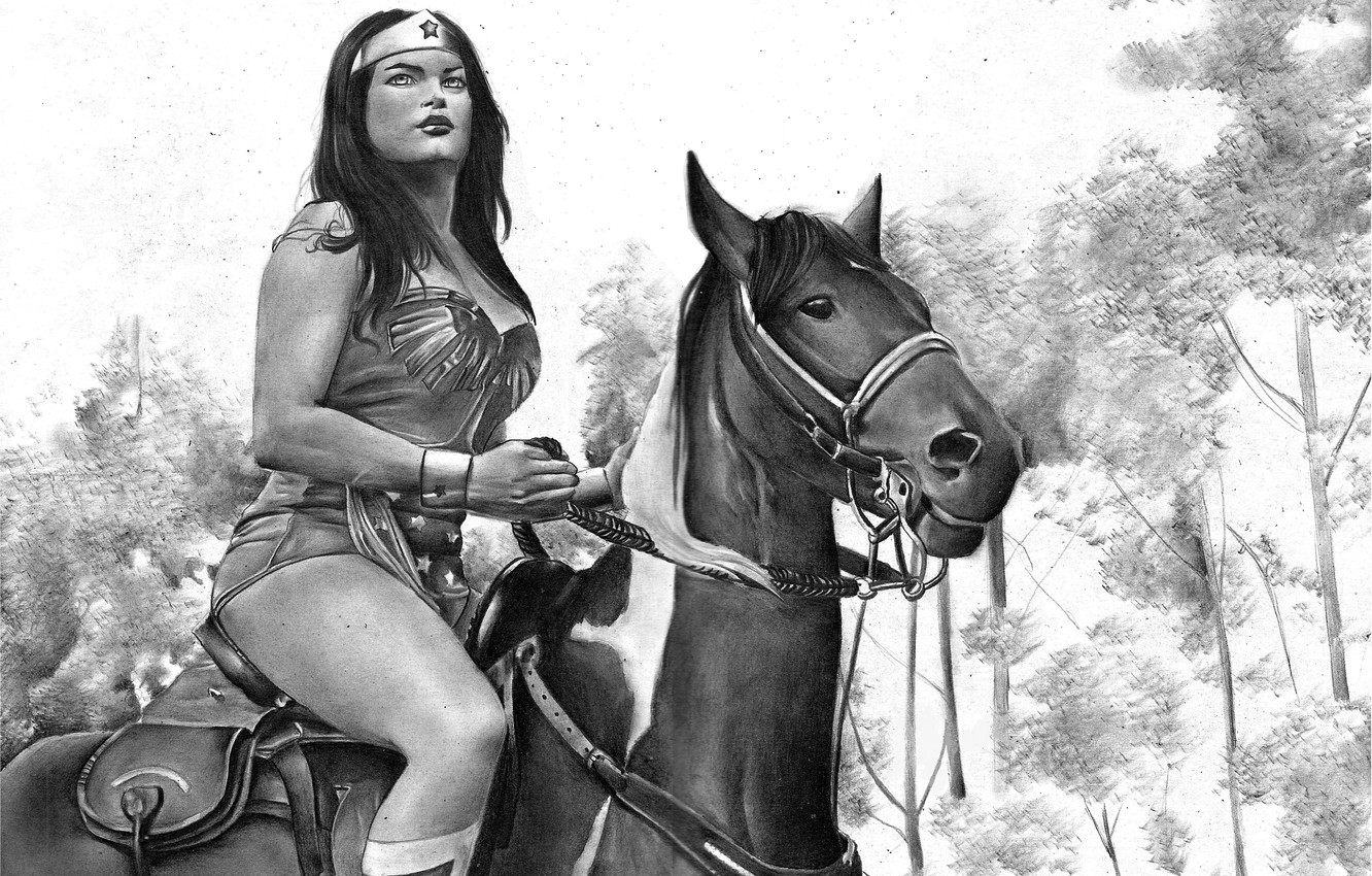 Wonder Woman Riding Horse Wallpapers