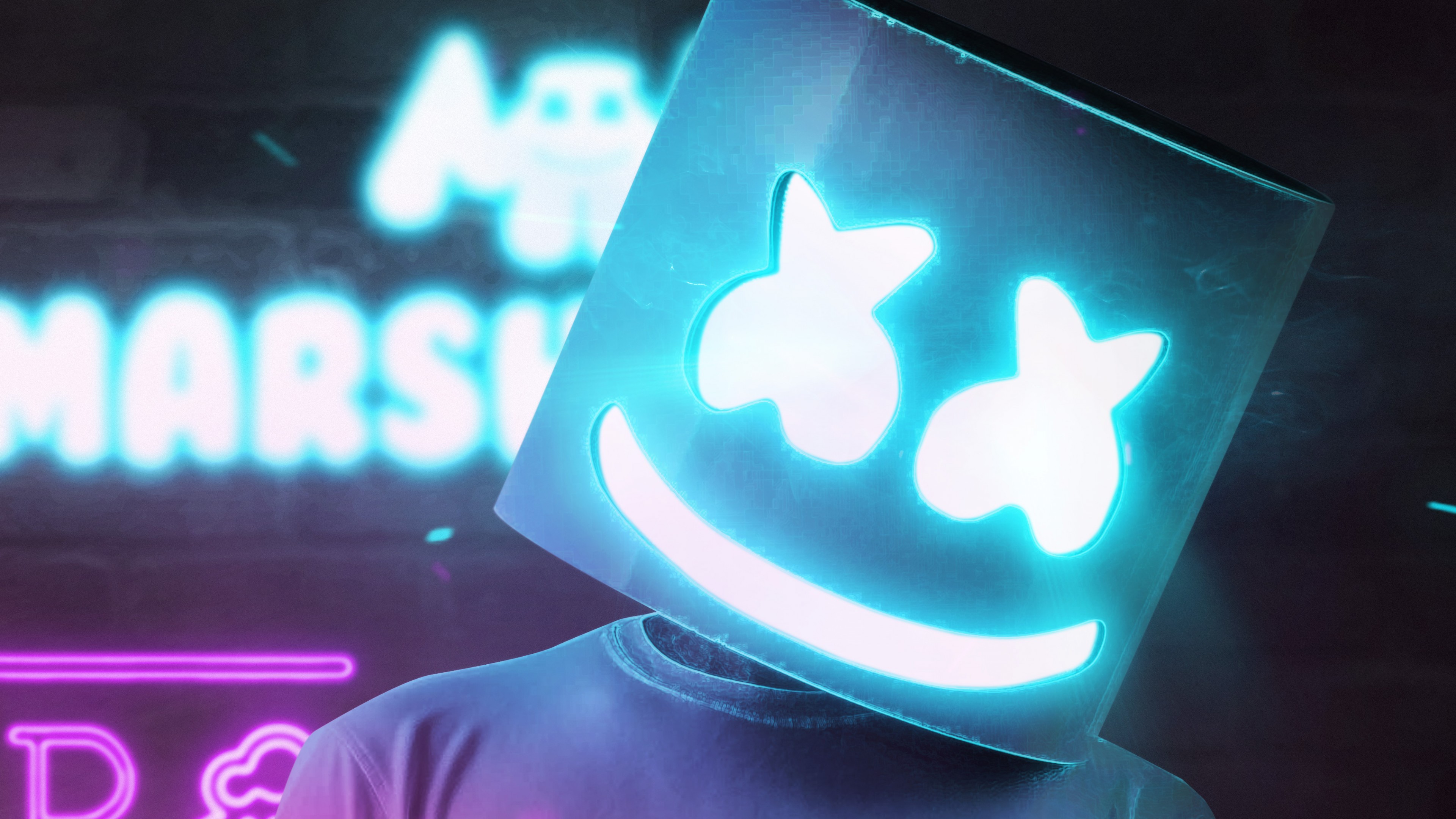 Dj Marshmello Hd Neon Wallpapers