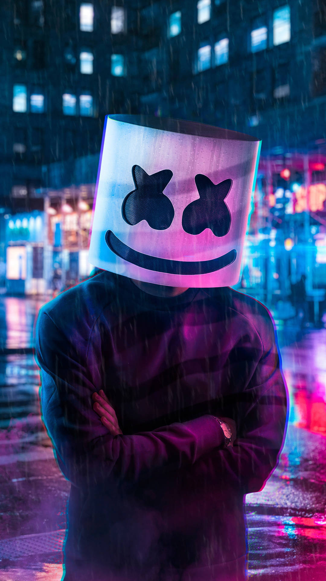 Dj Marshmello Hd Neon Wallpapers