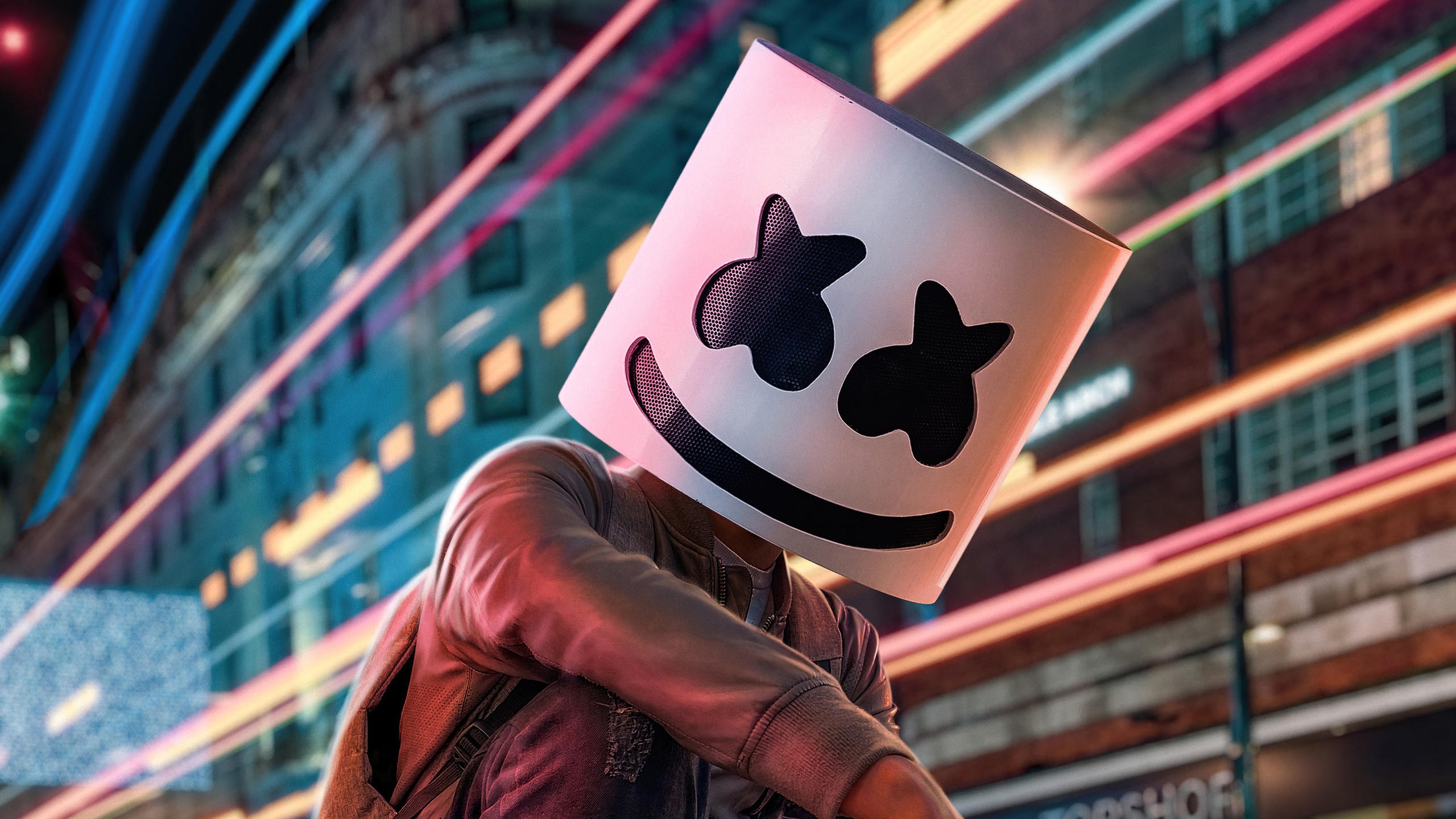 Dj Marshmello Hd Neon Wallpapers