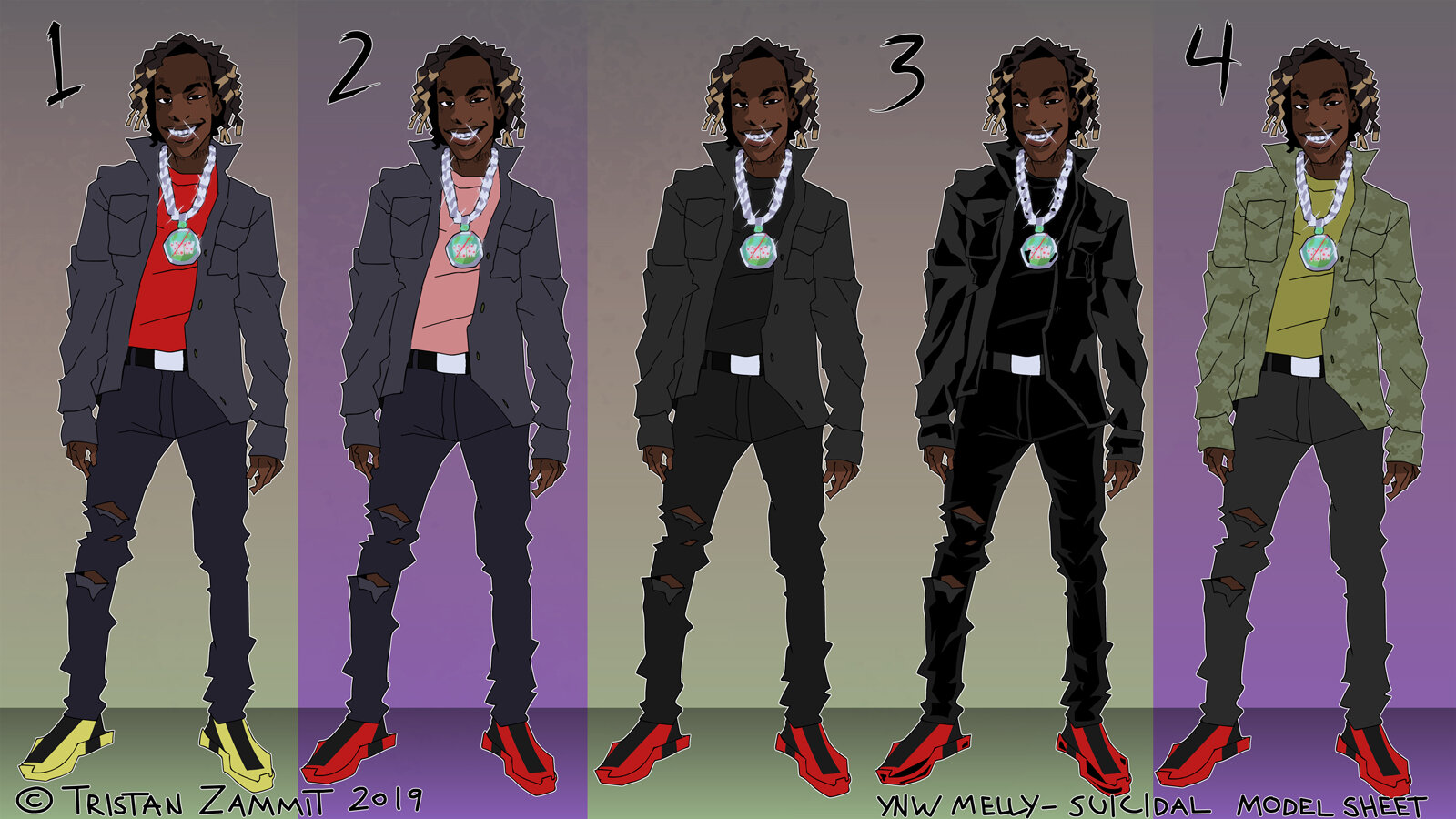 Ynw Melly Cartoon Wallpapers