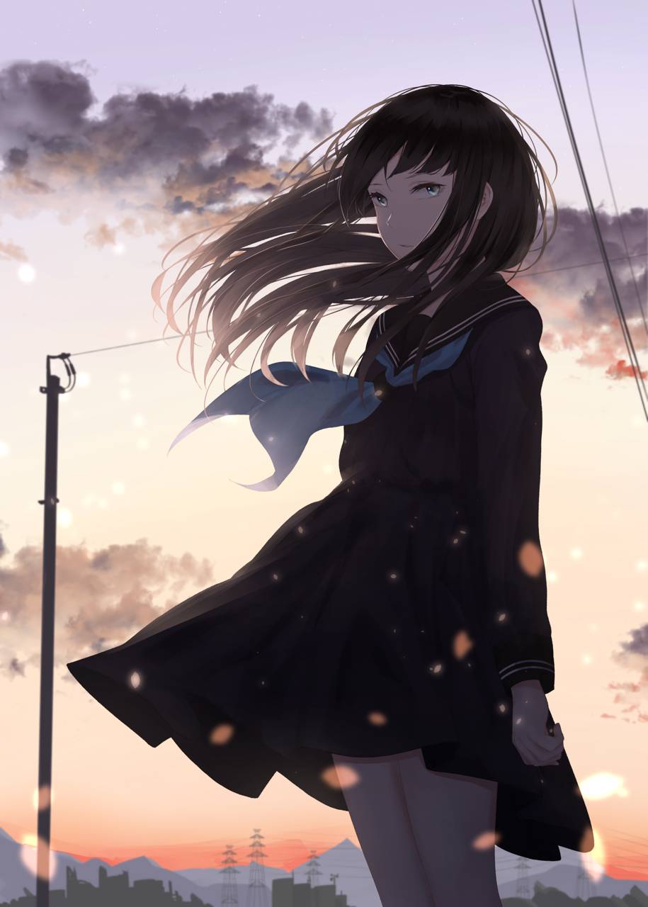 Anime Alone Girl Wallpapers