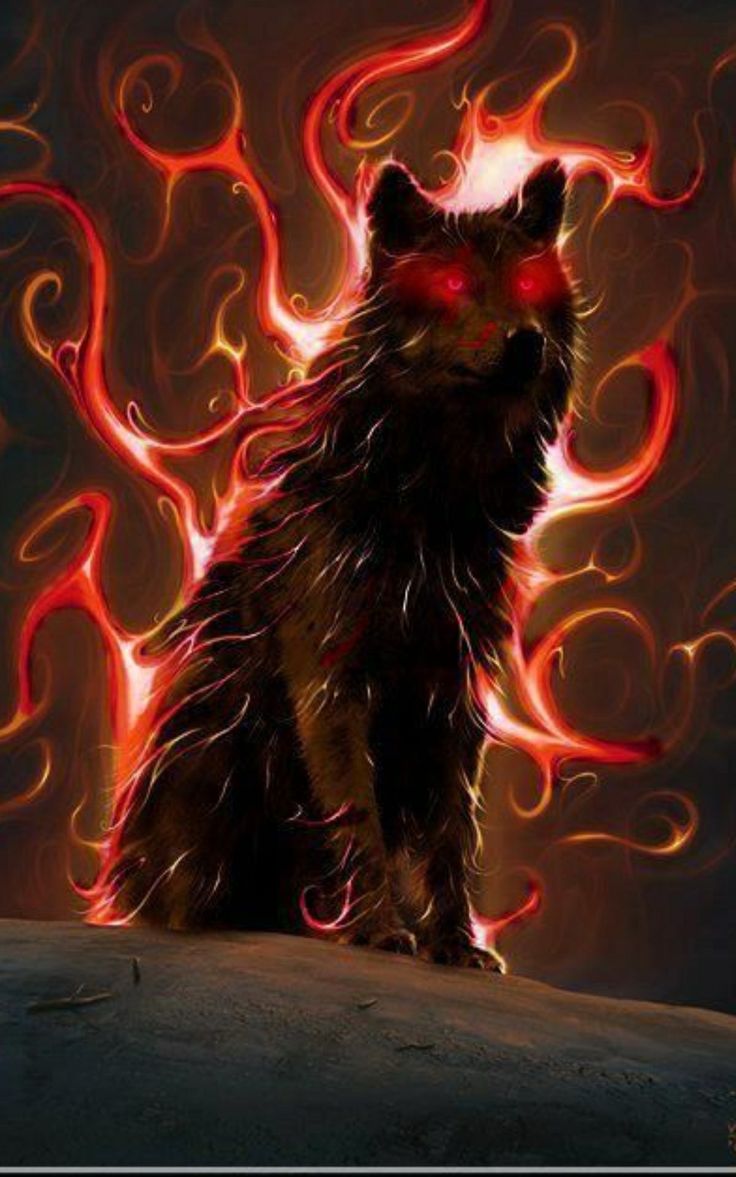 Anime Black And Red Wolf Wallpapers