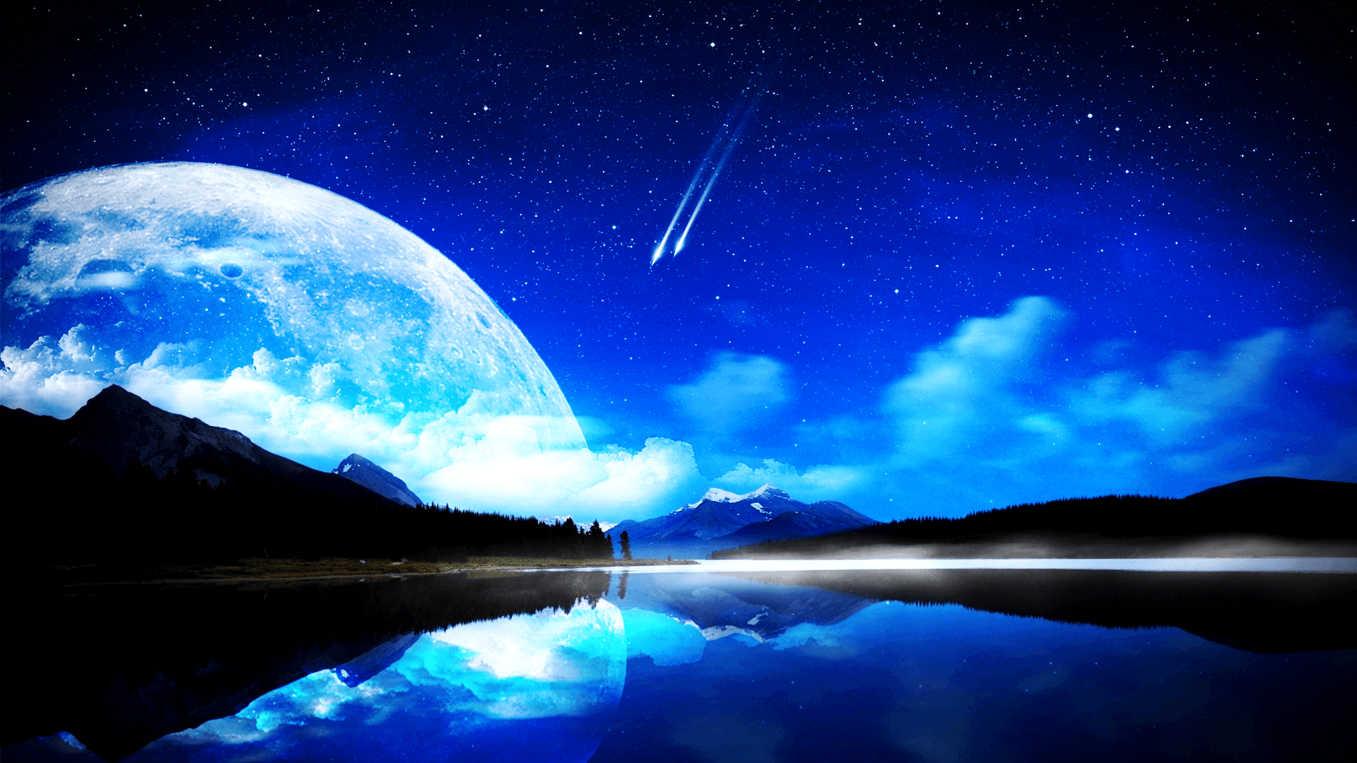 Anime Blue Moon Wallpapers