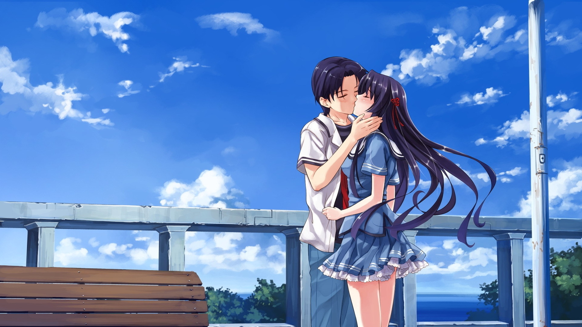 Anime Boy And Girl Kissing Wallpapers