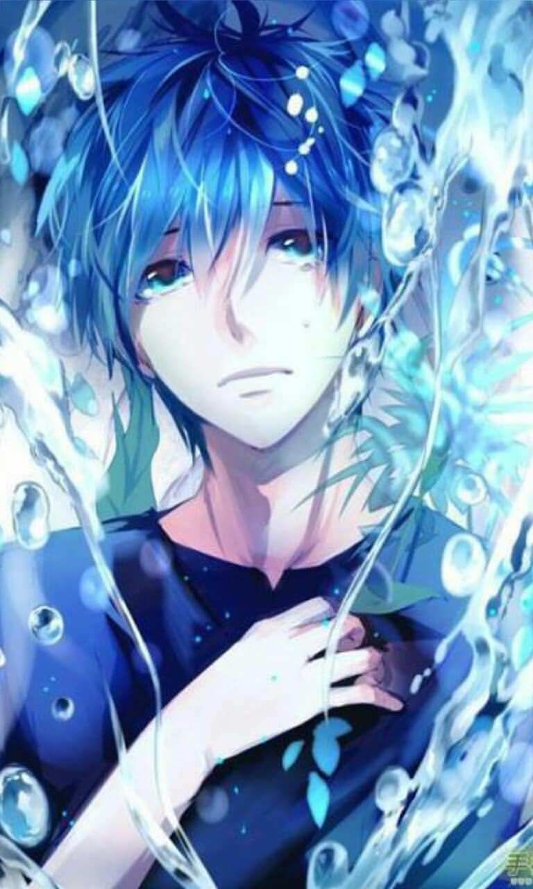 Anime Boy Blue Hair Wallpapers