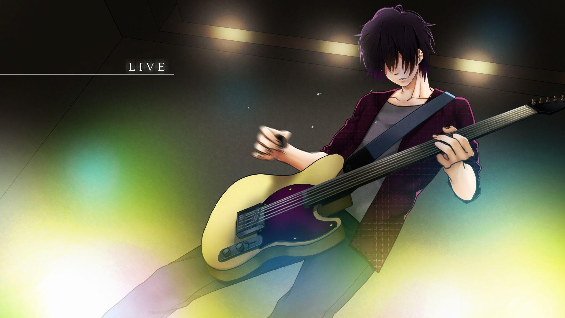 Anime Boy Playing Guitar Wallpapers