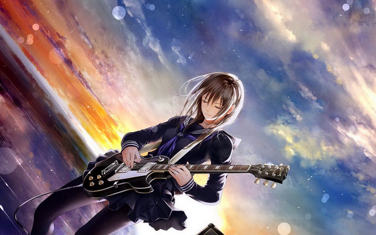 Anime Boy Playing Guitar Wallpapers