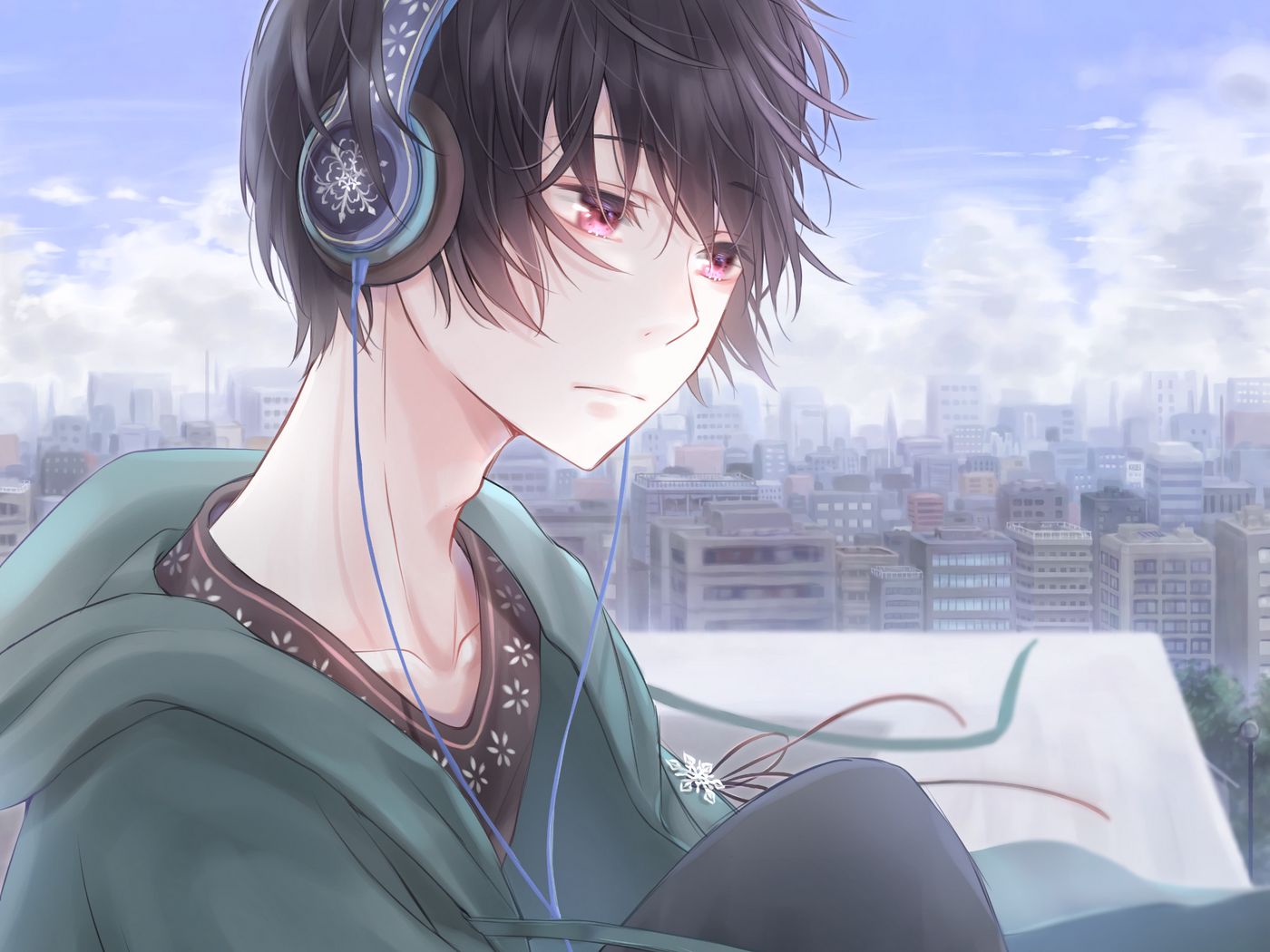 Anime Boy With Headphones Wallpapers