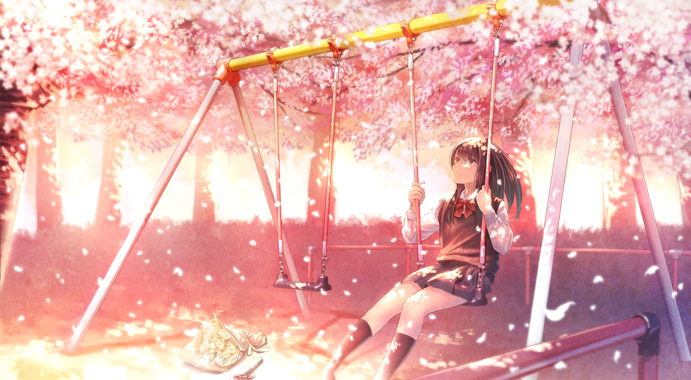 Anime Cherry Blossom 4K Wallpapers