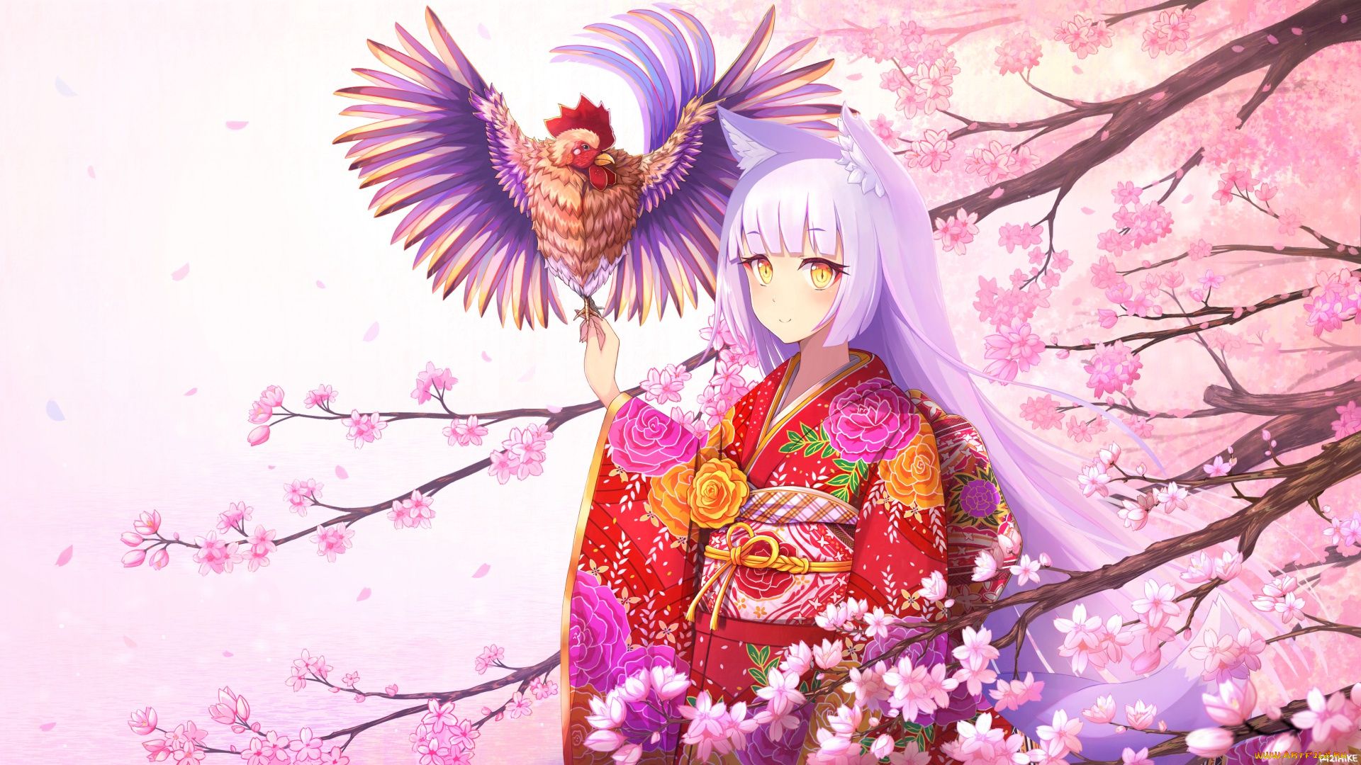 Anime Cherry Blossom Girl Wallpapers