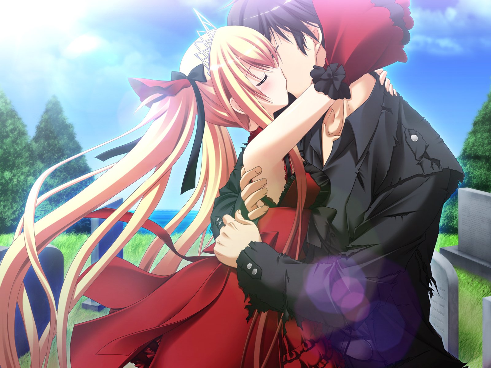 Anime Couple Kiss Wallpapers