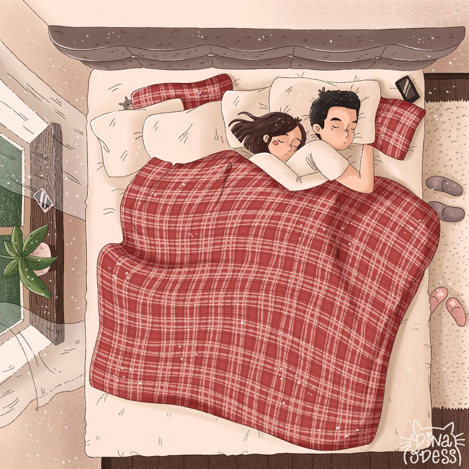 Anime Couple Sleeping Wallpapers
