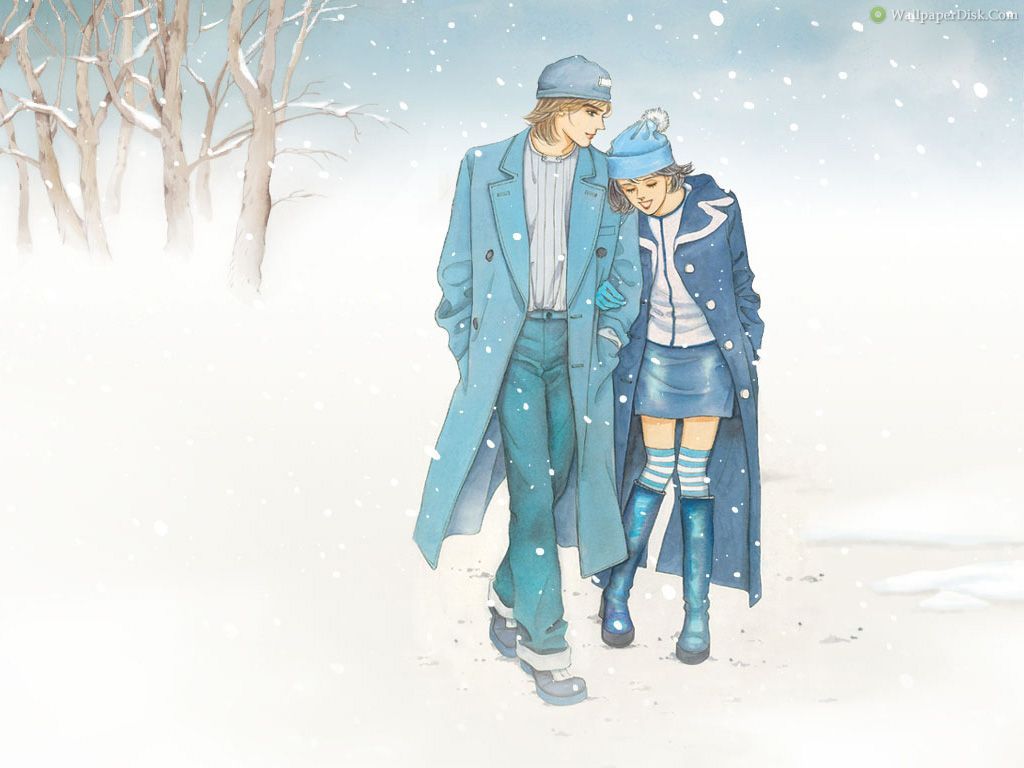 Anime Couple Winter Wallpapers