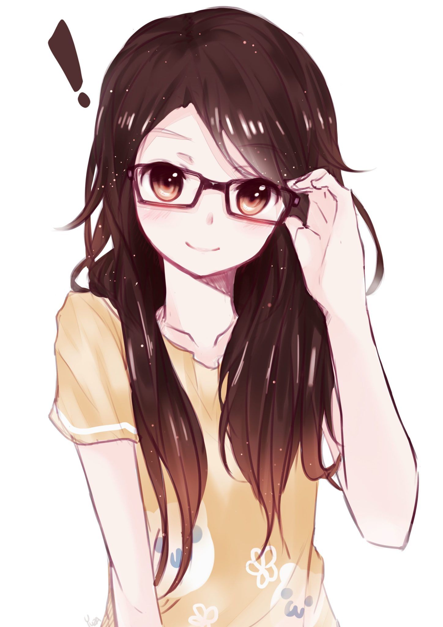 Anime Cute Glasses Girl Hd Wallpapers