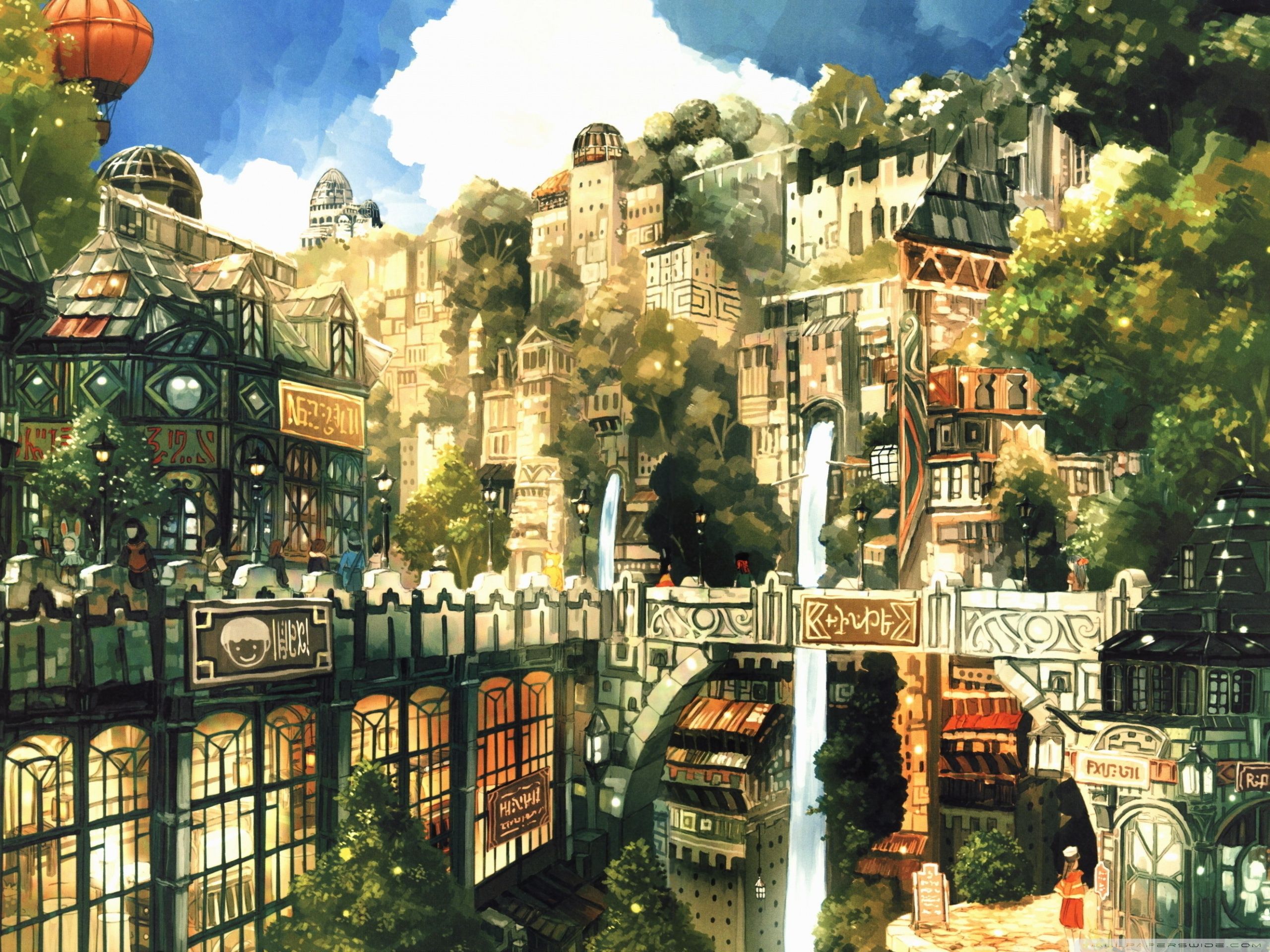 Anime Fantasy City Wallpapers