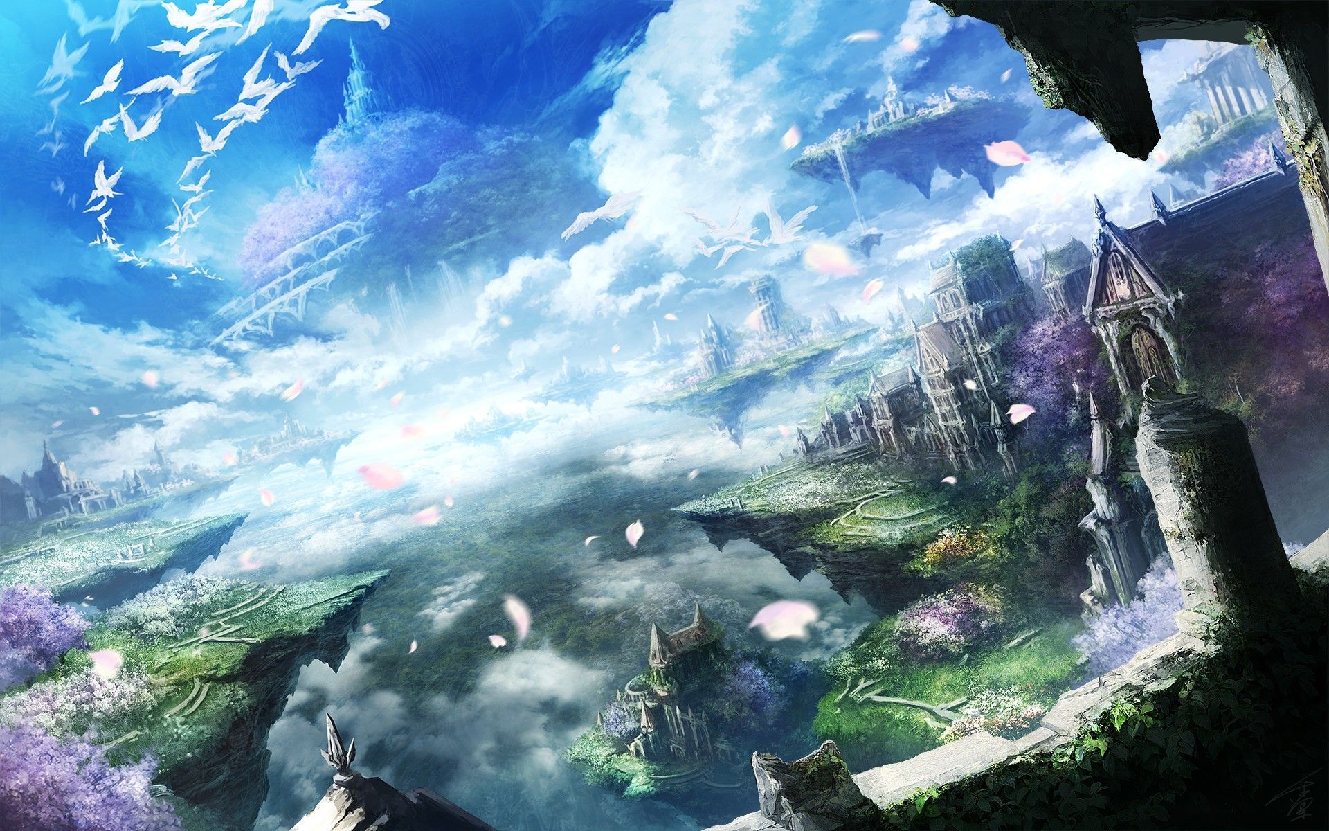 Anime Fantasy City Wallpapers