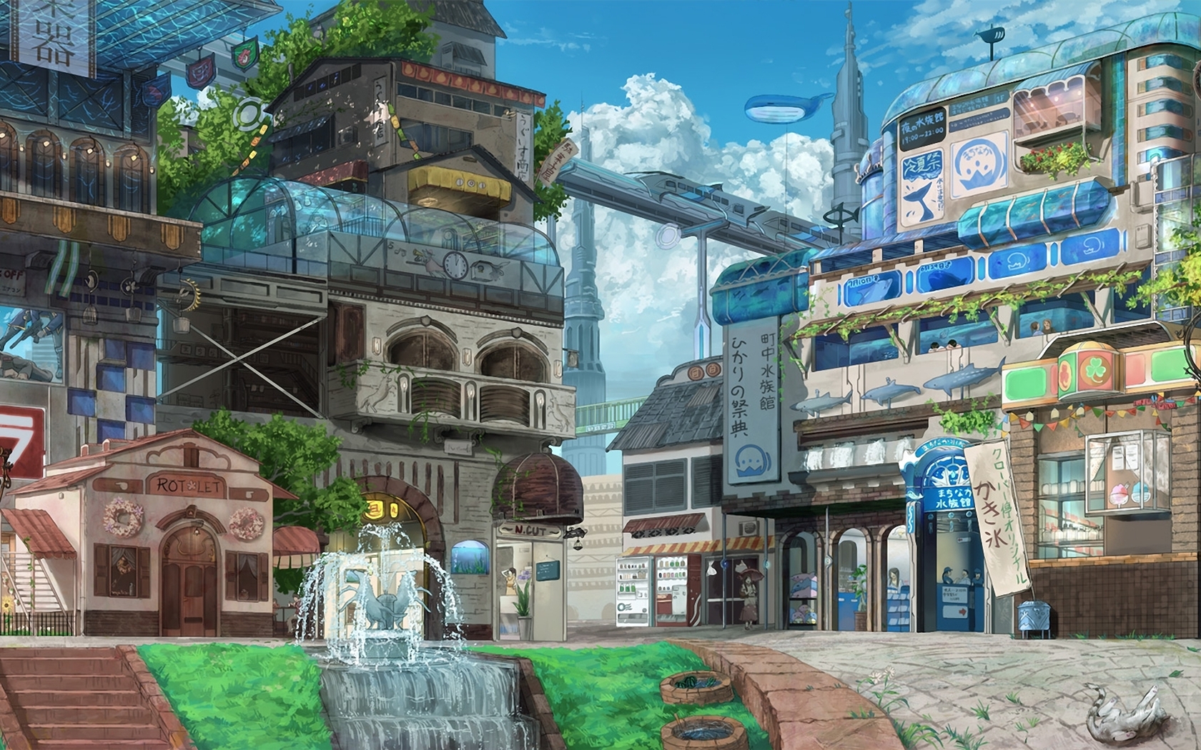 Anime Fantasy City Wallpapers