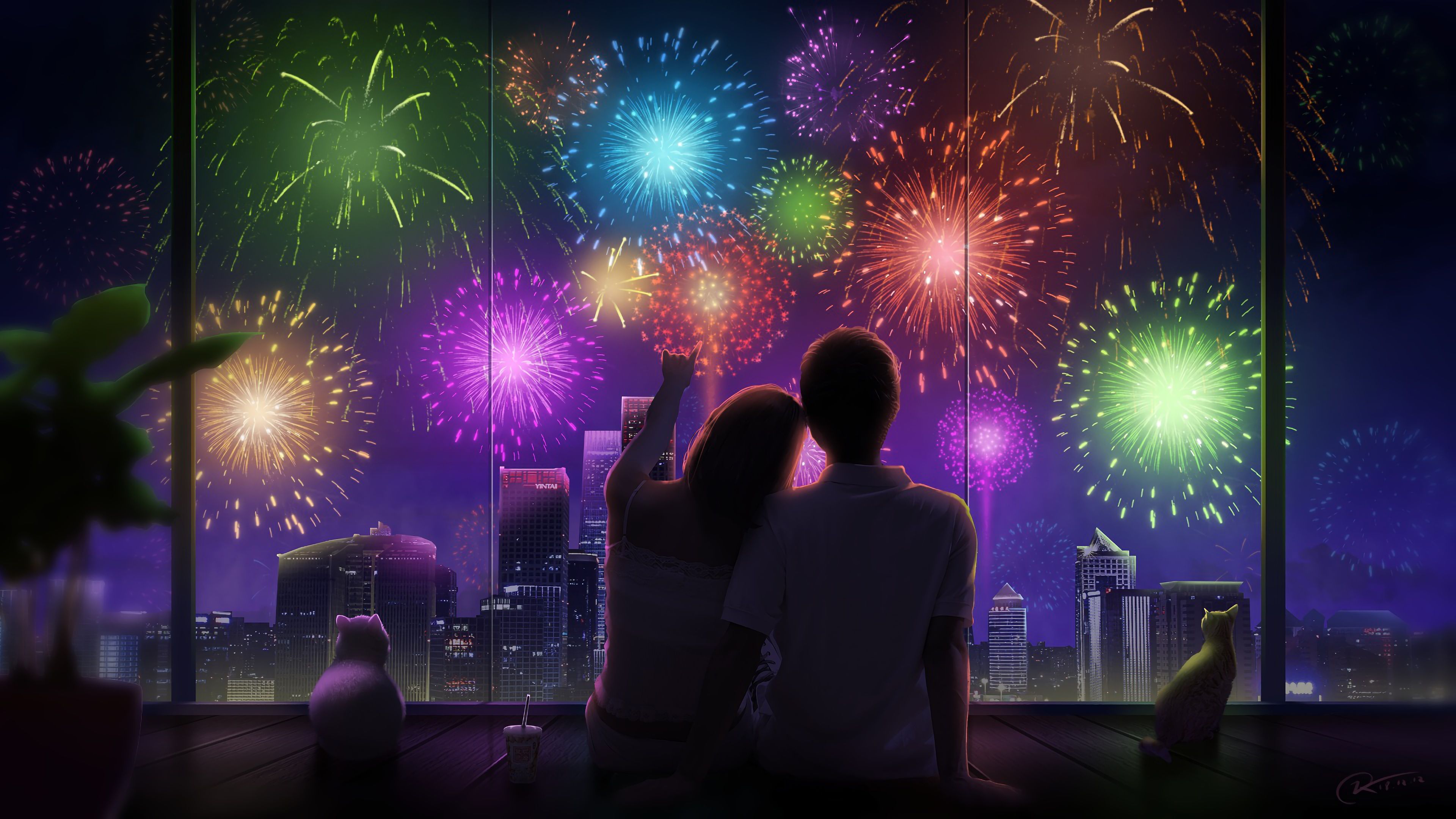 Anime Fireworks Wallpapers