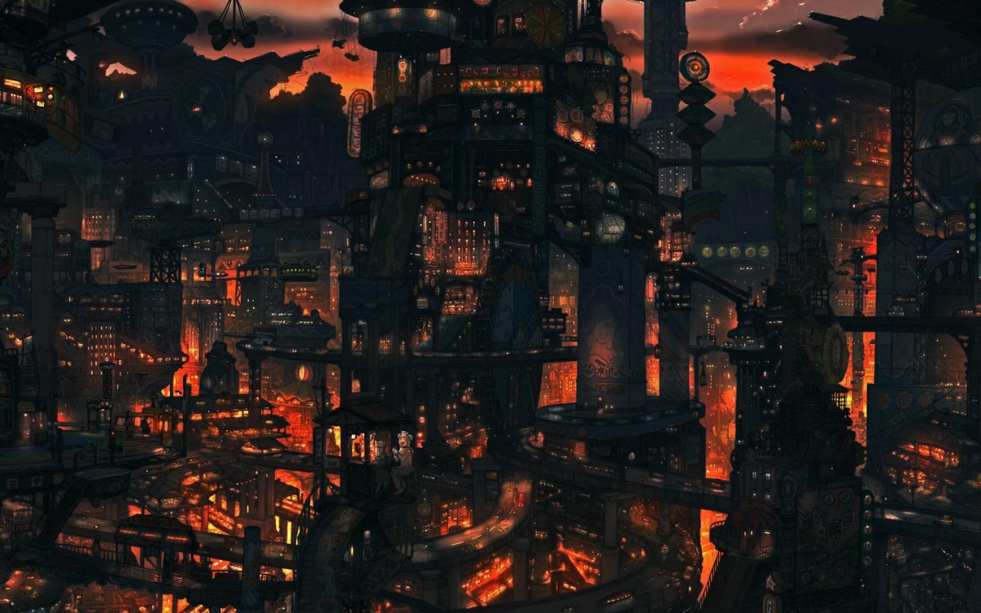 Anime Futuristic City Wallpapers