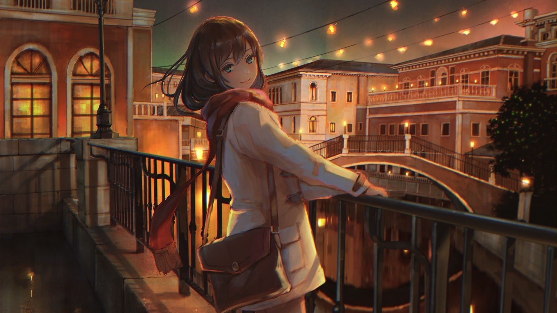 Anime Girl At Night Wallpapers
