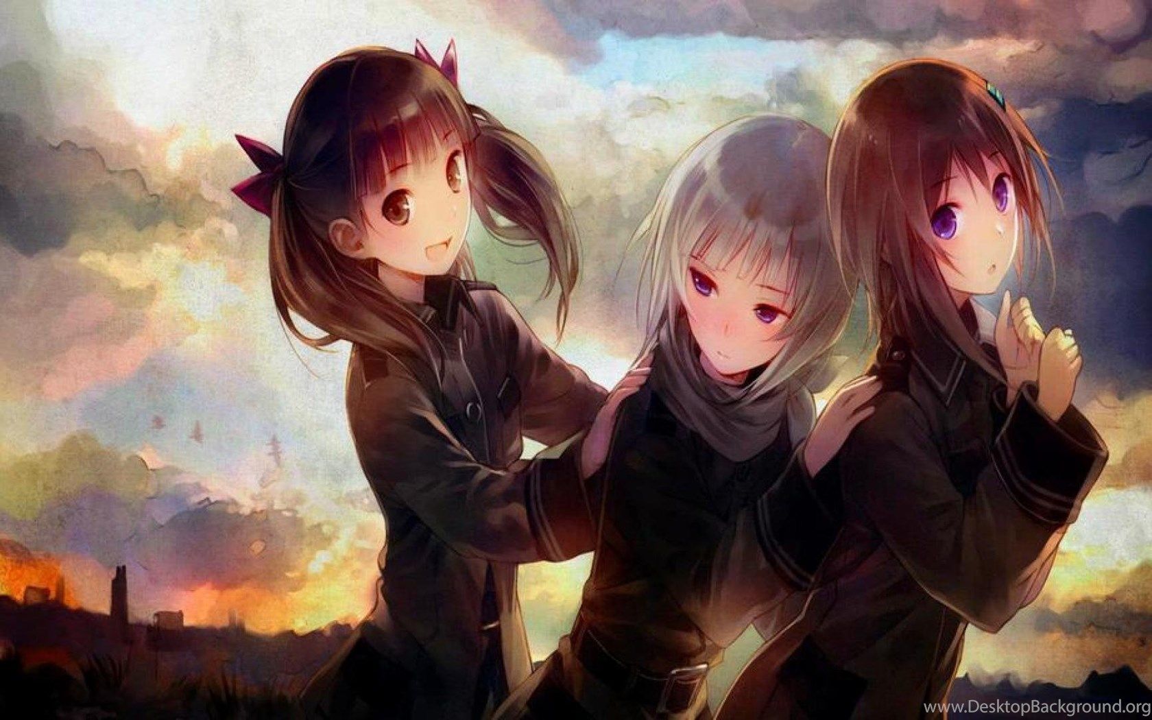 Anime Girl Bffs Wallpapers