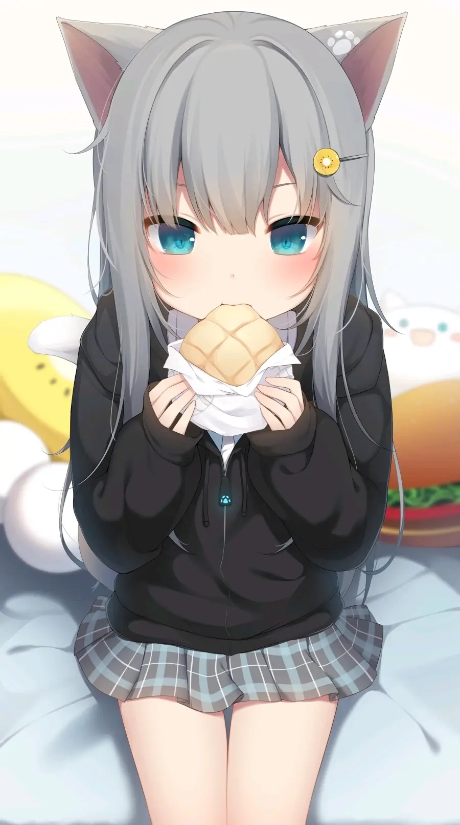 Anime Girl Eating Cookie Wallpapers