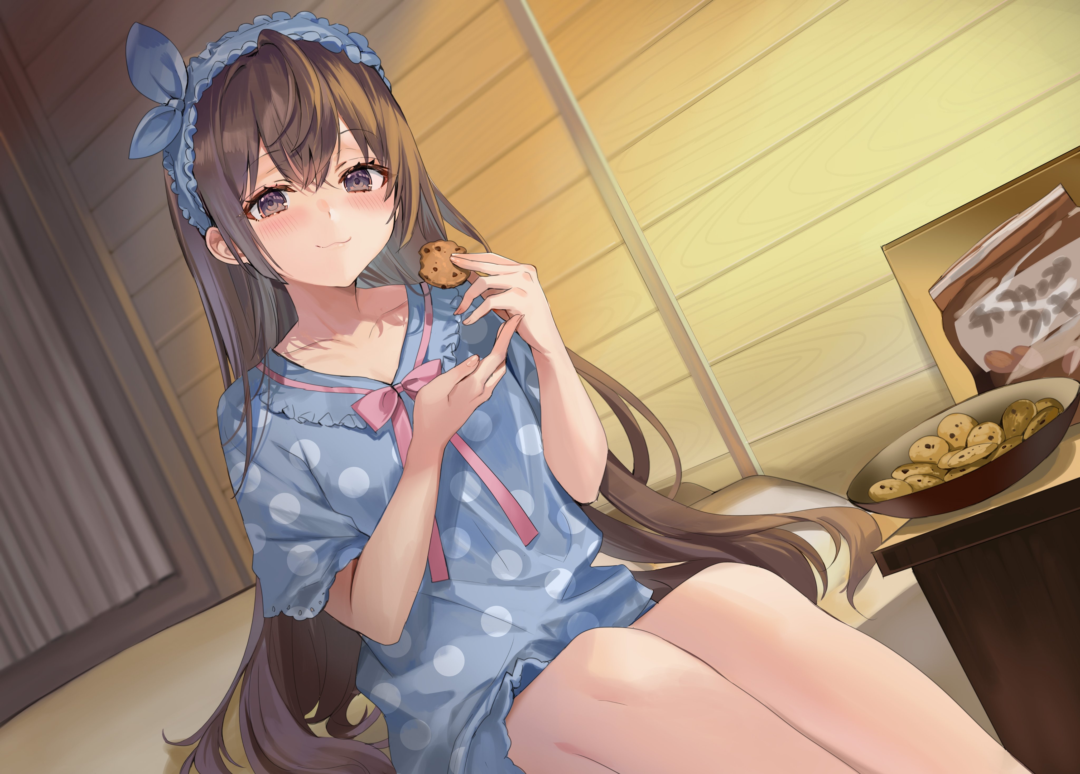 Anime Girl Eating Cookie Wallpapers