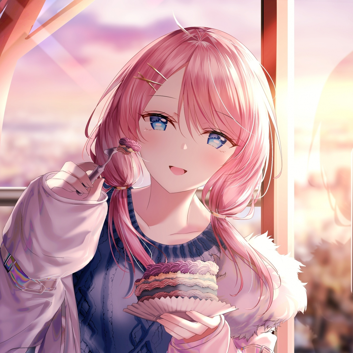 Anime Girl Eating Cookie Wallpapers