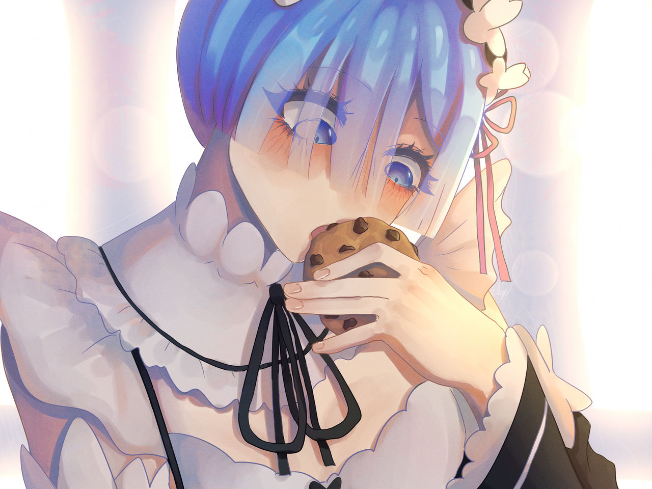 Anime Girl Eating Cookie Wallpapers