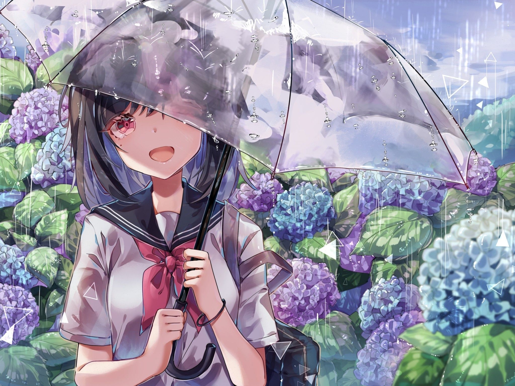 Anime Girl Flowers Wallpapers