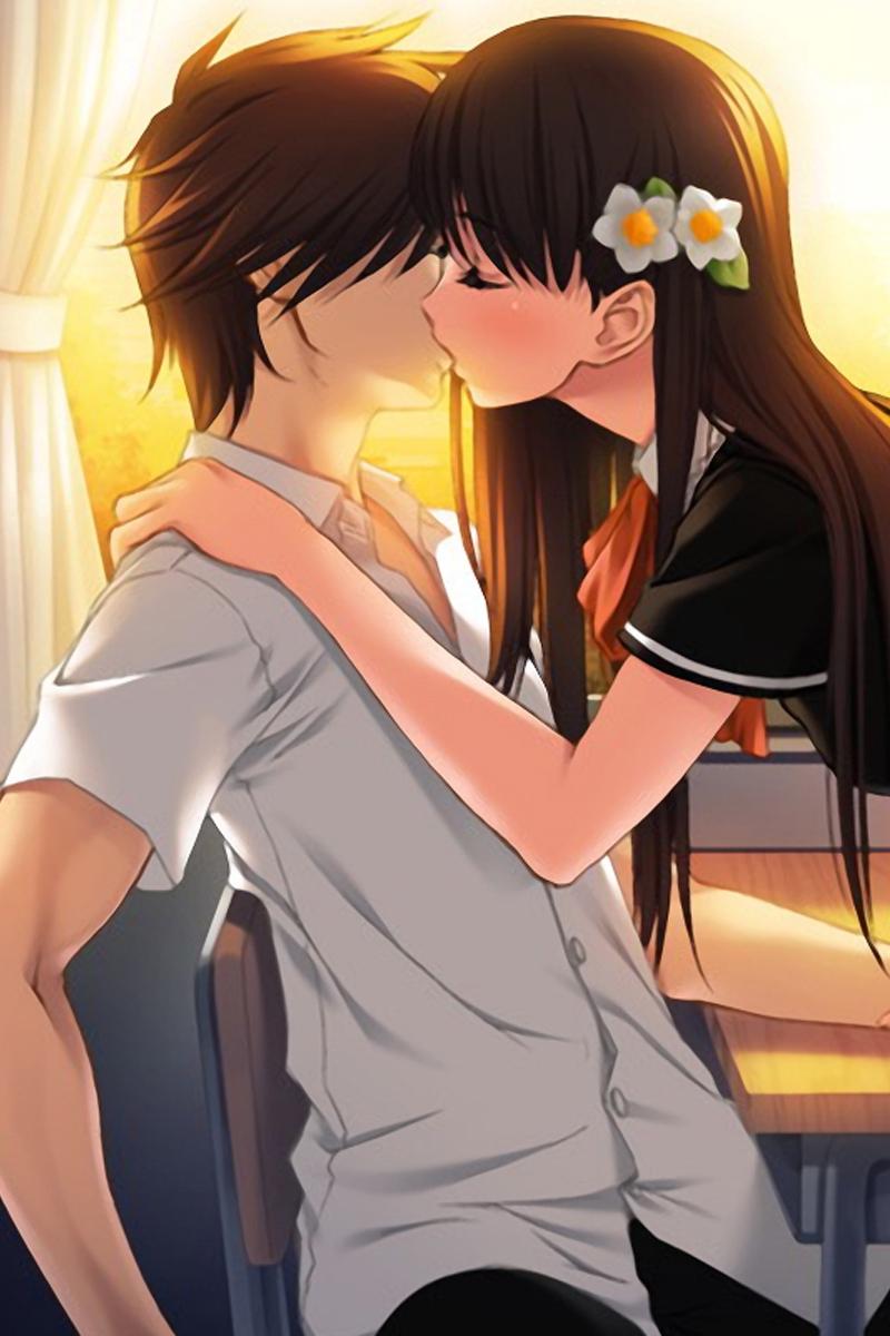 Anime Girl Huging Boy Wallpapers